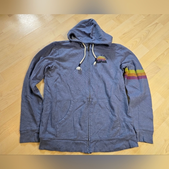 Life Is Good Relaxed Fit Full Zip Hoodie Size Medium - Picture 2 of 11